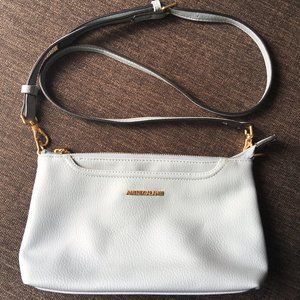 EUC Amelie Galanti PU Leather Crossbody Light Blue